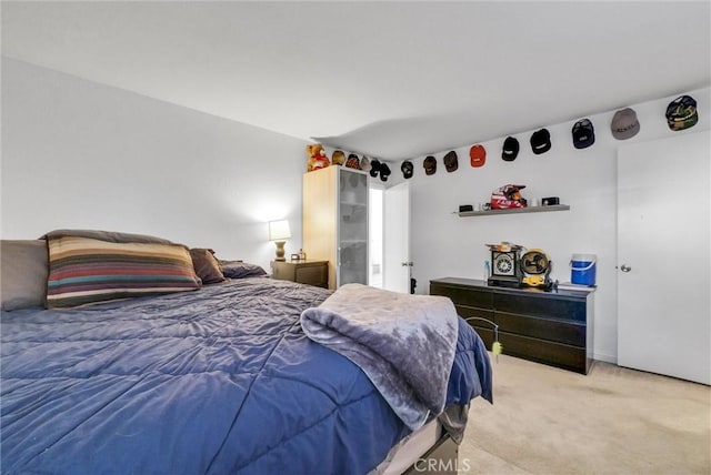 32490 Scandia Dr, Running Springs, CA 92382 - bedroom featuring light carpet