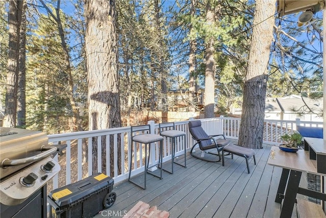32490 Scandia Dr, Running Springs, CA 92382 - view of wooden deck