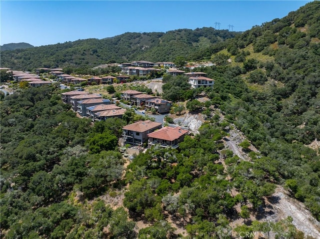 2815 Rock Wren Ln, Avila Beach, CA 93424 - bird's eye view of a heavily wooded area and a mountainous background