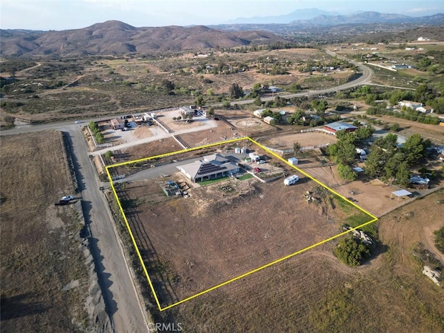 38550 Crossover Rd, Temecula, CA 92592 - view of rural area featuring property boundaries highlighted and a mountainous background