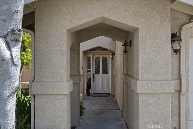 744 Clearview Ln, San Luis Obispo, CA 93405 - doorway to property with stucco siding