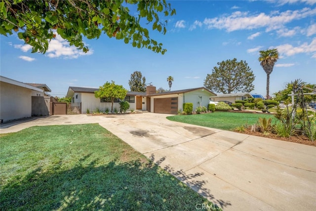 16009 Jalon Rd, La Mirada, CA 90638 - view of front of property with driveway, a chimney, and a garage
