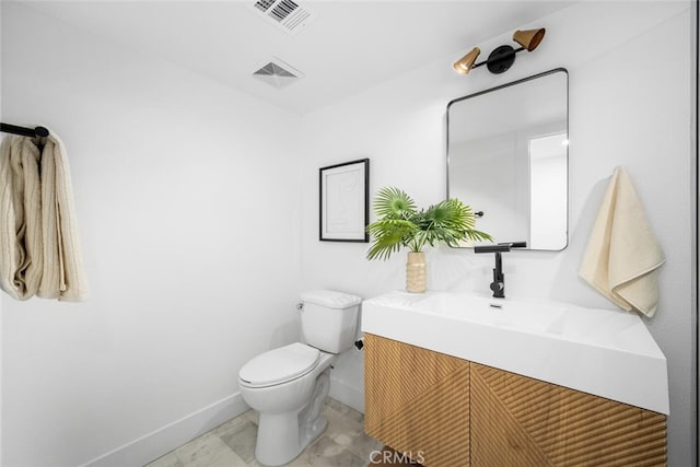 16009 Jalon Rd, La Mirada, CA 90638 - half bath with baseboards, toilet, and vanity
