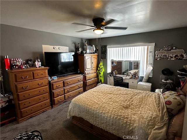 351 Armory Rd, Barstow, CA 92311 - carpeted bedroom featuring ceiling fan