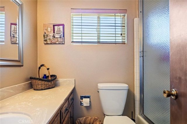 383 Golf Course Rd, Lake Arrowhead, CA 92352 - full bathroom with healthy amount of natural light, vanity, and toilet