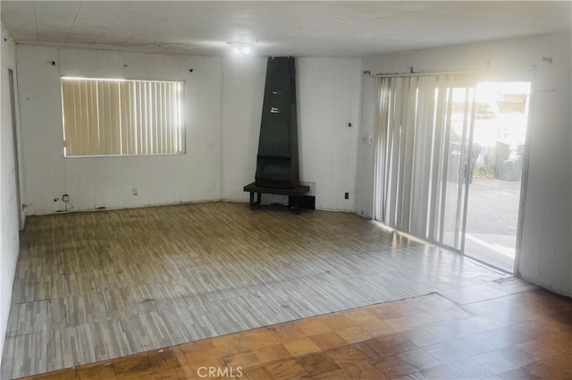132 W Norwood Pl, San Gabriel, CA 91776 - unfurnished room with a wood stove