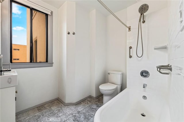 315 W 3rd St Unit 311, Long Beach, CA 90802 - bathroom featuring vanity, shower / washtub combination, toilet, and baseboards