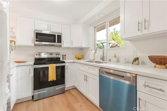 22935 Nadine Cir Unit A, Torrance, CA 90505 - kitchen with stainless steel appliances, a sink, light countertops, and white cabinets