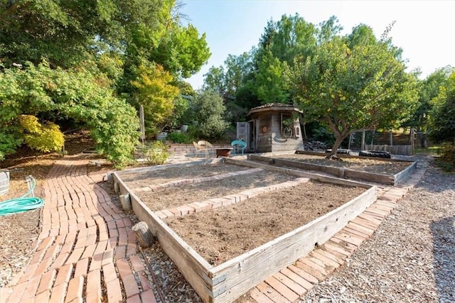 225 Hacienda Ave, San Luis Obispo, CA 93401 - view of yard featuring a vegetable garden