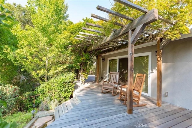 225 Hacienda Ave, San Luis Obispo, CA 93401 - wooden deck with a pergola
