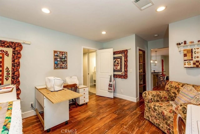 225 Hacienda Ave, San Luis Obispo, CA 93401 - office area with wood finished floors, recessed lighting, and baseboards