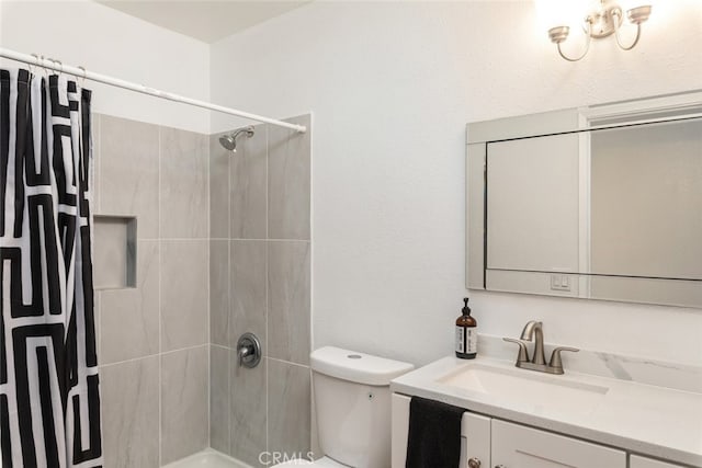 43419 Olive Ave, Hemet, CA 92544 - full bathroom featuring vanity, toilet, and shower / tub combo