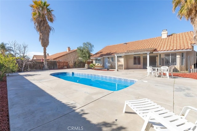 43419 Olive Ave, Hemet, CA 92544 - view of pool with a patio and a fenced backyard