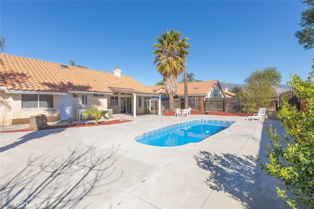 43419 Olive Ave, Hemet, CA 92544 - view of swimming pool with a patio and a fenced backyard