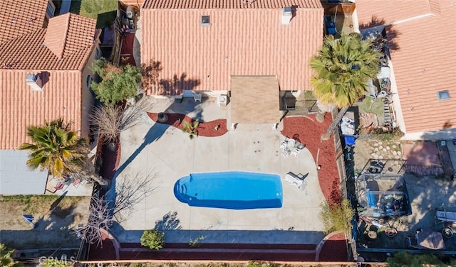 43419 Olive Ave, Hemet, CA 92544 - aerial view of property and surrounding area with a pool area