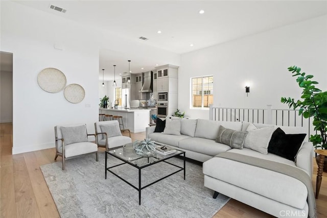 4140 Hillside Dr, San Luis Obispo, CA 93401 - living area featuring light wood-type flooring, healthy amount of natural light, and recessed lighting