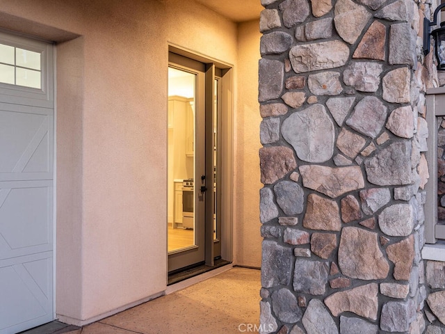 4140 Hillside Dr, San Luis Obispo, CA 93401 - property entrance with stone siding and stucco siding