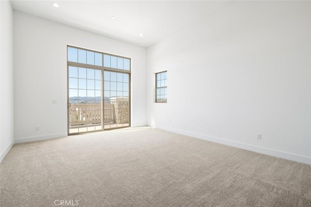 4140 Hillside Dr, San Luis Obispo, CA 93401 - spare room with carpet floors, baseboards, and recessed lighting