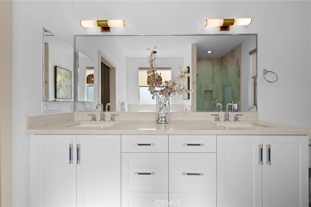 16225 Orizaba Ave, Paramount, CA 90723 - full bathroom featuring a stall shower and double vanity
