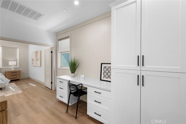 16225 Orizaba Ave, Paramount, CA 90723 - office area with built in study area, light wood finished floors, and baseboards