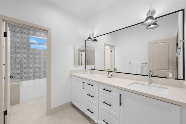 16225 Orizaba Ave, Paramount, CA 90723 - bathroom featuring double vanity and tub / shower combination