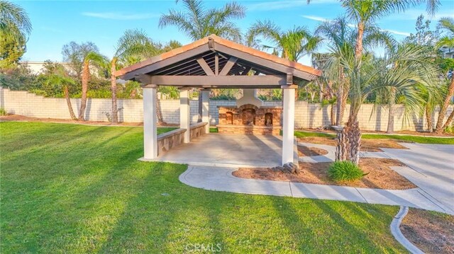 12932 Carnesi Dr, Rancho Cucamonga, CA 91739 - view of home's community featuring a gazebo and a patio area