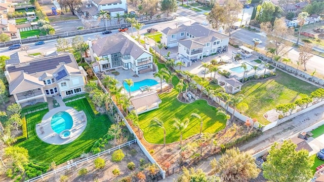 12932 Carnesi Dr, Rancho Cucamonga, CA 91739 - aerial perspective of suburban area with a pool