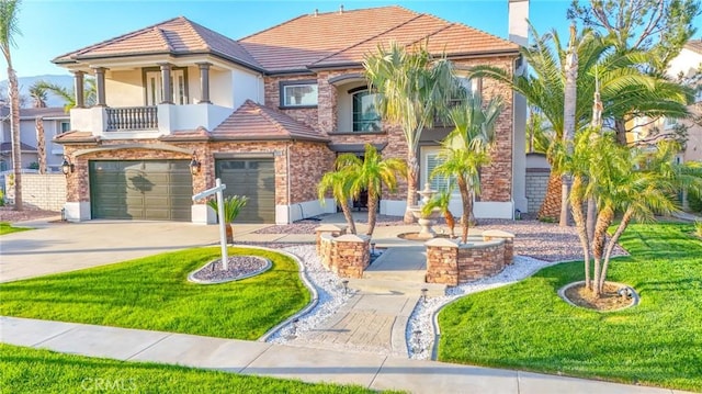 12932 Carnesi Dr, Rancho Cucamonga, CA 91739 - view of front of property featuring a garage, stucco siding, concrete driveway, and a tile roof