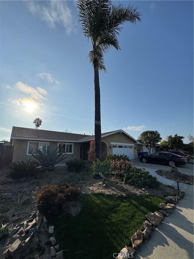 3542 Ponderosa Dr, Oceanside, CA 92058 - ranch-style house with a garage and stucco siding
