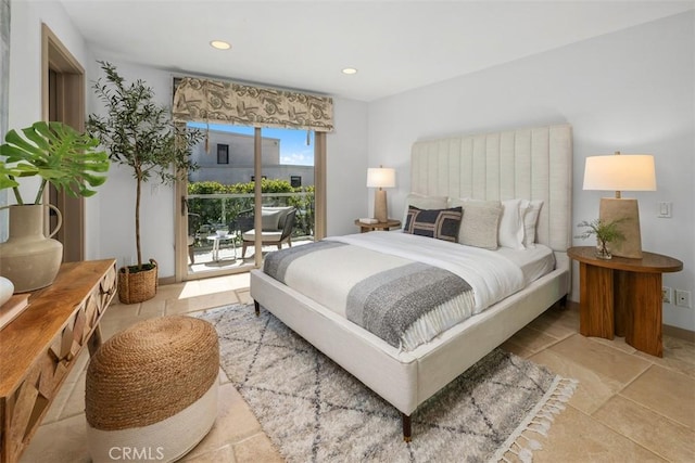 1907 Ocean Way, Laguna Beach, CA 92651 - bedroom featuring access to outside and recessed lighting