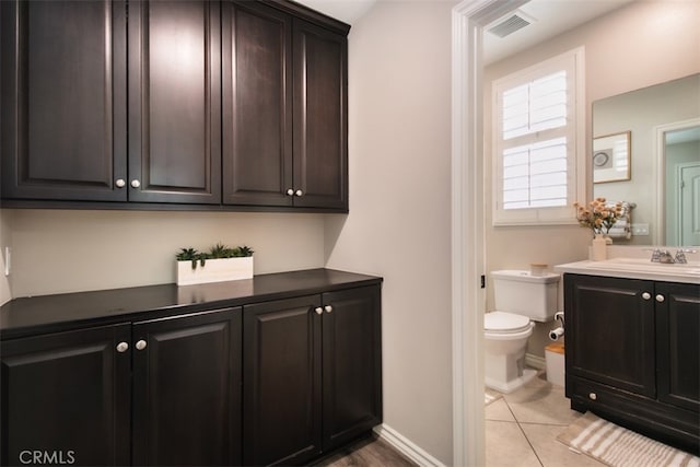 29048 N W Hills Dr, Valencia, CA 91354 - bathroom with vanity and tile patterned floors