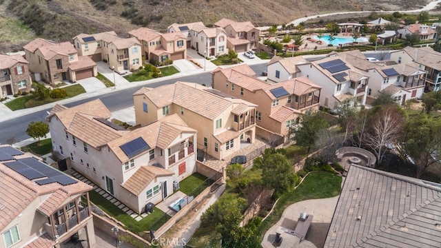 29048 N W Hills Dr, Valencia, CA 91354 - aerial overview of property's location with nearby suburban area and a pool