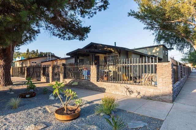 4401 La Clede Ave, Los Angeles, CA 90039 - view of front of property featuring a fenced front yard and stucco siding