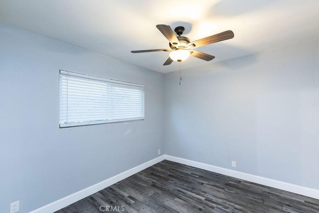 4401 La Clede Ave, Los Angeles, CA 90039 - unfurnished room with ceiling fan, dark wood-style floors, and baseboards