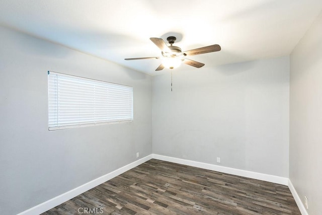4401 La Clede Ave, Los Angeles, CA 90039 - unfurnished room featuring ceiling fan, dark wood finished floors, and baseboards