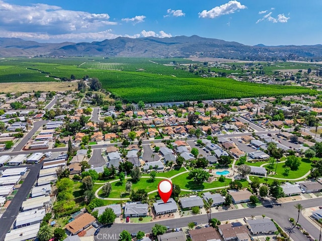 43451 Briercliff Dr, Hemet, CA 92544 - aerial overview of property's location with a mountain backdrop