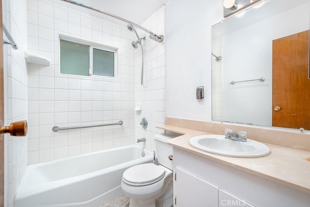 43451 Briercliff Dr, Hemet, CA 92544 - full bathroom with vanity, toilet, and washtub / shower combination