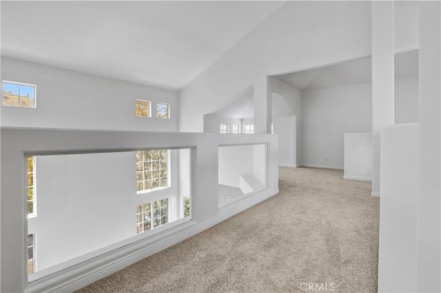 4064 Lemonberry Pl, Thousand Oaks, CA 91362 - bonus room featuring carpet flooring, high vaulted ceiling, and baseboards