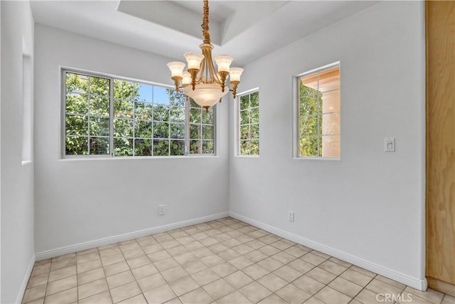 4064 Lemonberry Pl, Thousand Oaks, CA 91362 - spare room featuring a chandelier and baseboards