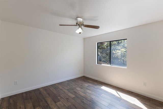 1279 Cypress Dr, Vista, CA 92084 - empty room with dark wood finished floors and ceiling fan