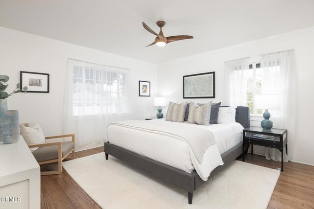 1770 Loma Vista St, Pasadena, CA 91104 - bedroom with wood finished floors and ceiling fan
