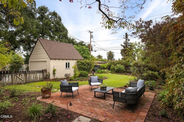 1770 Loma Vista St, Pasadena, CA 91104 - view of patio with an outdoor living space