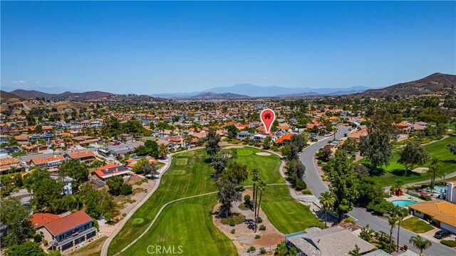 30525 Greenbrook Pl, Canyon Lake, CA 92587 - view of property location featuring mountains, nearby suburban area, and a golf course