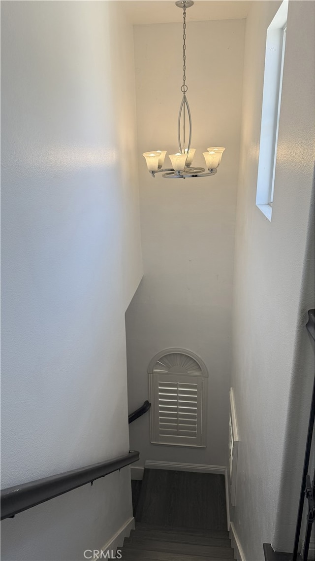 13442 Flower St Unit 15, Garden Grove, CA 92843 - stairway featuring baseboards and wood finished floors