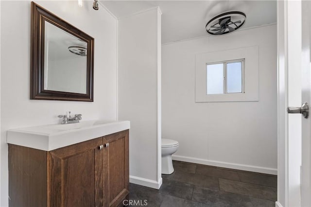 6367 Arrowhead Lake Rd, Hesperia, CA 92345 - bathroom featuring vanity and ceiling fan