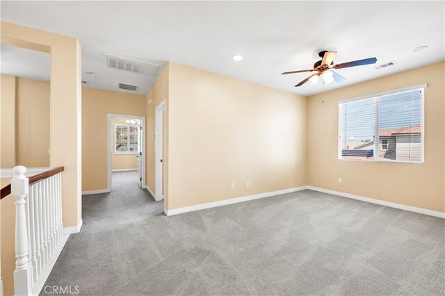 8 Via Del Fico Ct, Lake Elsinore, CA 92532 - carpeted empty room featuring ceiling fan, baseboards, and recessed lighting