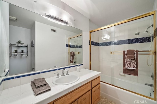 5894 E Appian Way, Long Beach, CA 90803 - bathroom featuring combined bath / shower with glass door and vanity