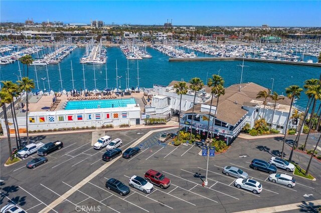 5894 E Appian Way, Long Beach, CA 90803 - aerial view of numerous boat docks, a nearby body of water, and a pool