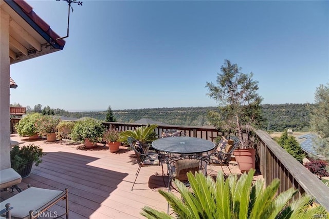 4451 Casa Sierra, Paradise, CA 95969 - wooden terrace featuring outdoor dining space