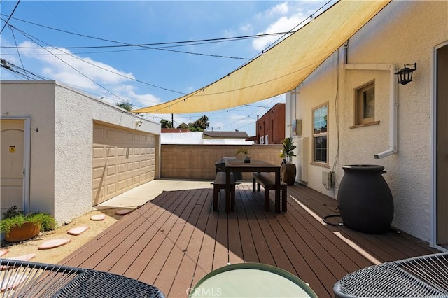 6062 Gaviota Ave, Long Beach, CA 90805 - deck featuring outdoor dining area and fence